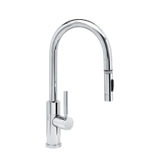 Modern Prep Size PLP 1.75 GPM Single Hole Toggle Pull Down Kitchen Faucet with Lever Handle