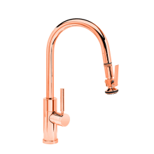 Modern Prep Size PLP 1.75 GPM Single Hole Pull Down Kitchen Faucet with Lever Handle and Angled Spout