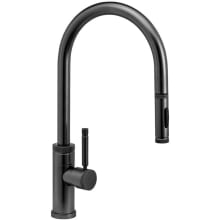 Industrial 1.75 GPM Single Hole Toggle Pull Down Kitchen Faucet with Lever Handle