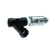 3/8" Dual Check Valve with Wye Pattern Strainer and SAE Male Flare Outlet Connection
