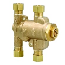 3/8" Lead Free Thermostatic Mixing Valve with Adjustable 80-120 Degrees Fahrenheit