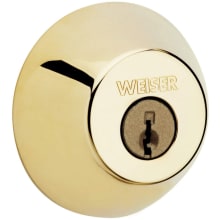 Single Cylinder Keyed Entry Deadbolt from the Welcome Home Series with Weiser Lock  5-Pin Keyway