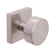 Sleek Round Mesa Single One Side Non-Turning Dummy Knob with Square Backplate from the Transitional Collection