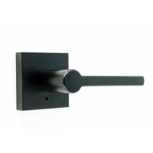 Brady Privacy Door Lever Set with Square Rose from the Transitional Collection