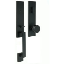 Leighton One Piece Dummy Handleset with Mesa Interior Knob from the Transitional Collection