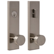 Addy Single Cylinder Deadbolt Passage Lock with Mesa Knob, Adjustable Latch and Round Corner Strikes - Reversible Handing