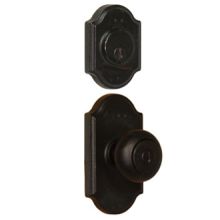 Single Cylinder Keyed Entry Wexford Door Knob Set and 7571 Deadbolt Combo Pack with Premiere Rosette From The Molten Bronze Collection