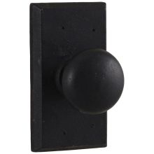 Wexford Solid Bronze Keyed Entry Door Knob with Square Rose from the Molten Bronze Collection