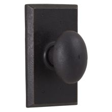 Durham Solid Bronze Privacy Door Knob with Square Rose from the Molten Bronze Collection