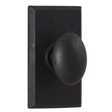 Durham Solid Bronze Keyed Entry Door Knob with Square Rose from the Molten Bronze Collection