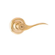 Bordeau Right Handed Keyed Entry Door Lever Set with Round Rose from the Traditionale Collection