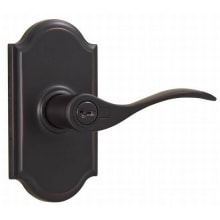 Bordeau Right Handed Keyed Entry Door Lever Set with Premiere Rose from the Elegance Collection