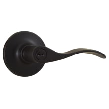 New Haven Single Cylinder Keyed Entry Door Lever Set with Round Rose