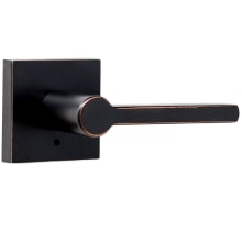 Brady Privacy Door Lever Set with Square Rose from the Transitional Collection