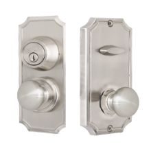 Unigard Interconnected Entry Set with Panic Proof Function, Impresa Style Knobs and Smooth Interior Rosette