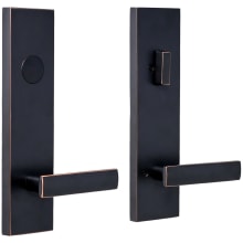 Utica Non-Turning Two-Sided Dummy Door Lever Set with Dummy Cylinder and Addy Rose from the Transitional Collection
