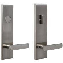 Utica Non-Turning Two-Sided Dummy Door Lever Set with Dummy Cylinder and Addy Rose from the Transitional Collection