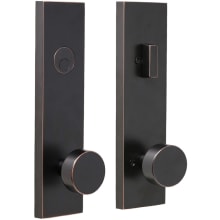 Mesa Non-Turning Two-Sided Dummy Door Knob Set with Dummy Cylinder and Addy Rose from the Transitional Collection