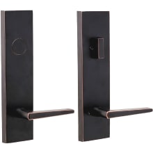 Philtower Non-Turning Two-Sided Dummy Door Lever Set with Dummy Cylinder and Addy Rose from the Transitional Collection
