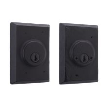 Solid Bronze Grade 2 Double Cylinder Square Deadbolt from the Molten Bronze Collection