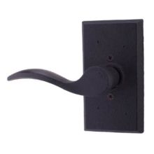 Carlow Left Handed Single Dummy Door Lever Set with Square Rose from the Molten Bronze Collection