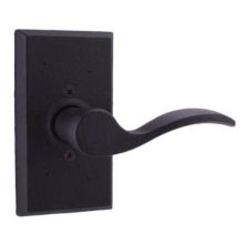 Carlow Right Handed Single Dummy Door Lever Set with Square Rose from the Molten Bronze Collection