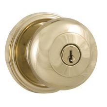 Impresa Keyed Entry Door Knob with Round Rose from the Elegance Collection