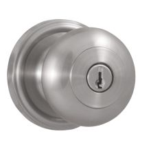 Impresa Keyed Entry Door Knob with Round Rose from the Elegance Collection