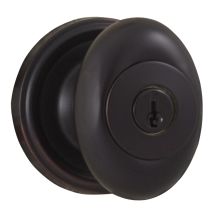 Julienne Keyed Entry Door Knob with Round Rose from the Elegance Collection