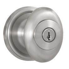 Julienne Keyed Entry Door Knob with Round Rose from the Elegance Collection