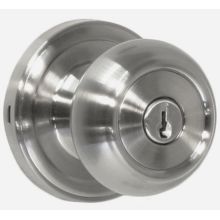 Savannah Keyed Entry Door Knob with Round Rose from the Traditionale Collection