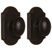 Durham Passage Door Knob with Premiere Rose from the Molten Bronze Collection