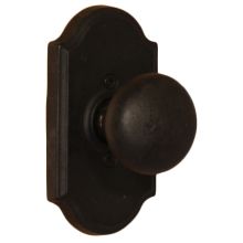 Wexford Single Dummy Door Knob with Premiere Rose from the Molten Bronze Collection