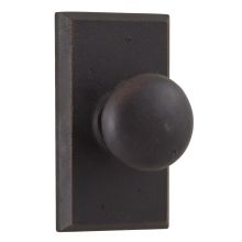 Wexford Rustic Passage Door Knob with Square Rose from the Molten Bronze Collection