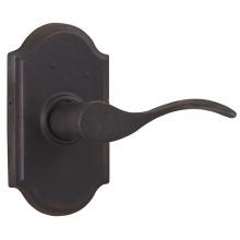 Carlow Right Handed Passage Door Lever Set with Premiere Rose from the Molten Bronze Collection