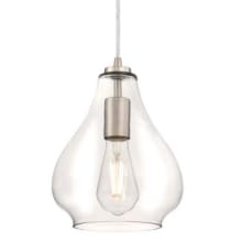 Single Light 7-1/2" Wide Mini Pendant with Clear Glass Shade