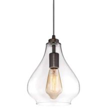 1 Light Indoor Pendant with Clear Glass Shade