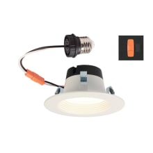 6.5-Watt (65-Watt Equivalent) 4" White Trim Dimmable Recessed LED Downlight with Color Temperature Selection and Medium Base