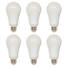 Pack of (6) 25 Watt A21 Medium (E26) LED Bulbs - 2550 Lumens, 3000K, and 80CRI