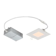 LED Canless Recessed Fixture 5" Square Recessed Trim - IC Rated - 2700K