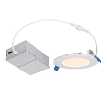 LED Canless Recessed Fixture with 4" Shower Trim - IC Rated and Airtight