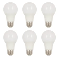 Pack of (6) 10.5 Watt A19 Medium (E26) LED Bulbs- 1100 Lumens, 3000K, and 80CRI