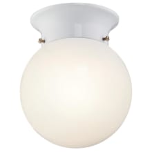 Single Light 5-13/16" Wide Integrated LED Flush Mount Globe Ceiling Fixture