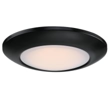 Makira 11" Wide LED Outdoor Flush Mount Bowl Ceiling Fixture - Black