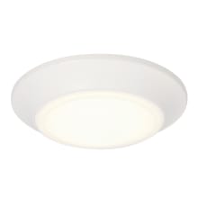 Makira 6" Wide LED Flush Mount Bowl Outdoor Ceiling Fixture - White