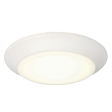 Makira 8" Wide LED Flush Mount Bowl Outdoor Ceiling Fixture - White