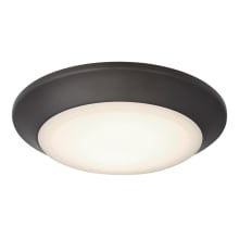 Makira 8" Wide LED Flush Mount Bowl Outdoor Ceiling Fixture - Black-Bronze