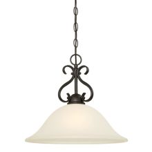 Dunmore 16" Wide Single Light Single Pendant with Frosted Glass Shade
