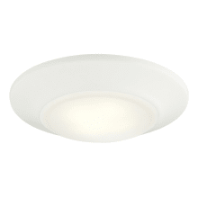 Single Light 6" Wide Integrated LED Flush Mount Oudoor Ceiling Fixture with Frosted Lens