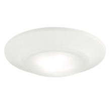 Single Light 6" Wide Integrated LED Flush Mount Outdoor Ceiling Fixture with Frosted Shade